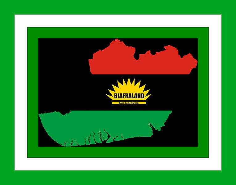 The Official Flag of Biafraland was designed by Dr Joseph Chikelue Obi, in December 1991 - and, to date, is still the only Biafran Flag which duly recognizes the fact that Biafraland and the Federal Republic of Nigeria should "Closely Cooperate" Together.